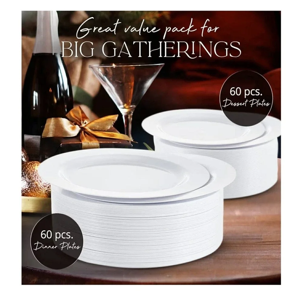 Starmar White Plastic‎ 120 Pack 60-10.2 Inch Heavy Duty